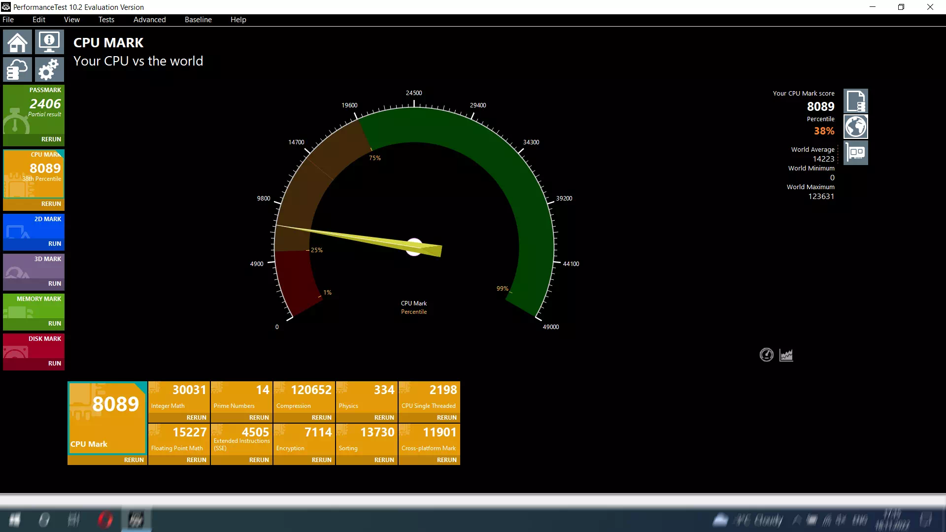 результаты Asus TUF Gaming FX505DT в CPU Mark результаты Asus TUF Gaming FX505DT в CPU Mark
