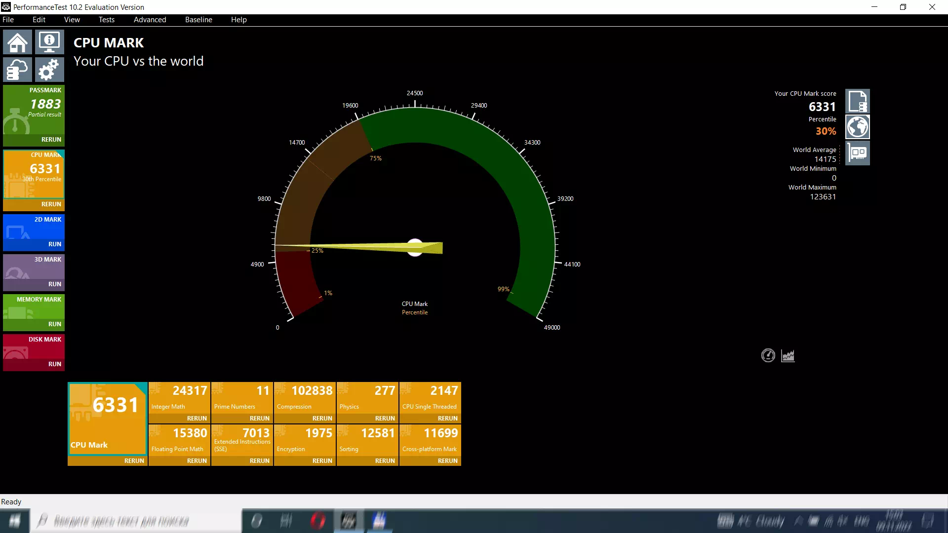 результаты HP Pavilion 15 в CPU Mark результаты HP Pavilion 15 в CPU Mark